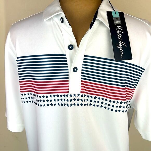 NWT Walter Hagen American Flag Golf polo size small - Picture 3 of 8